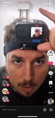 Jelmer met de Gopro camera