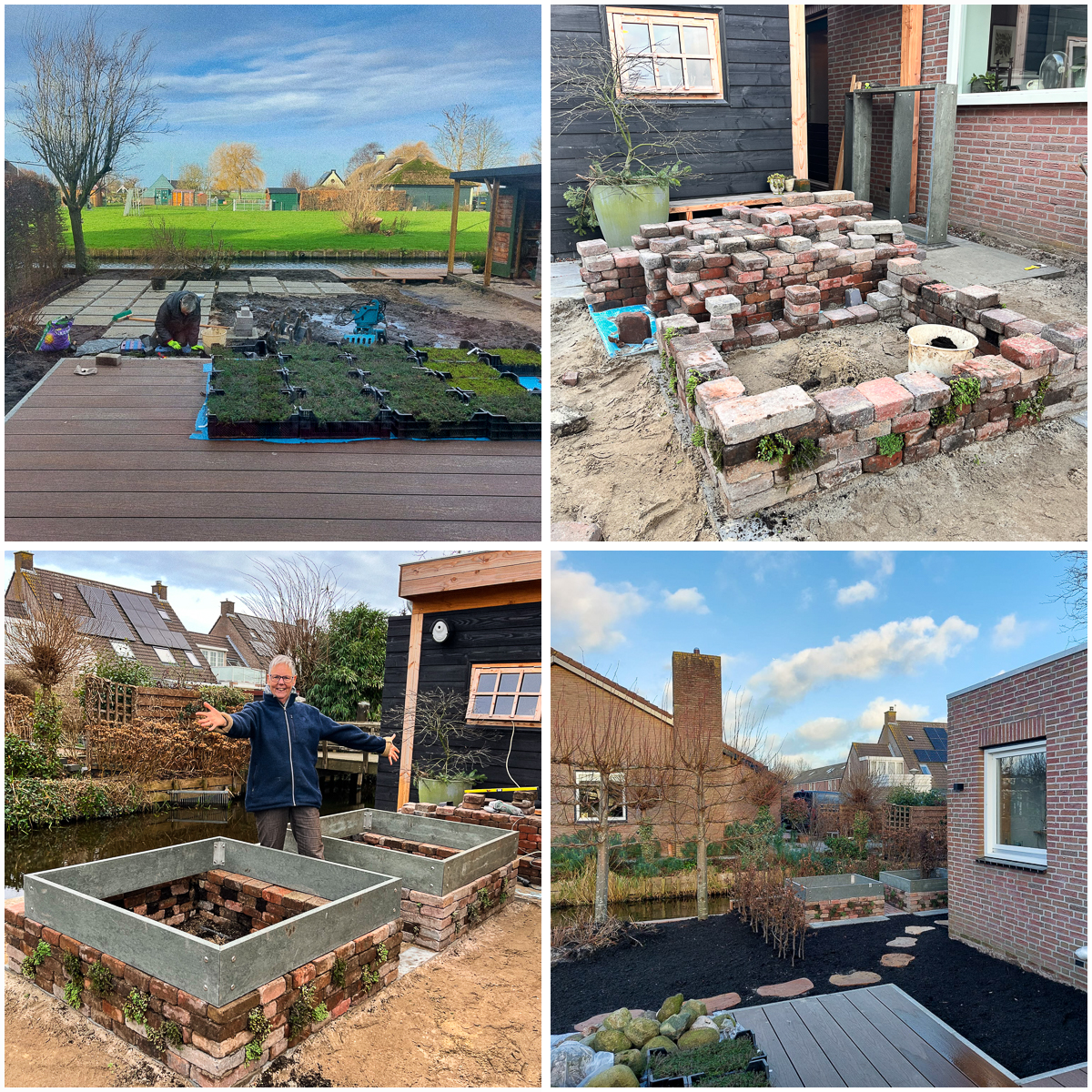 Foto's van Karola's tuin in wording met Makkelijke Moestuinbakken