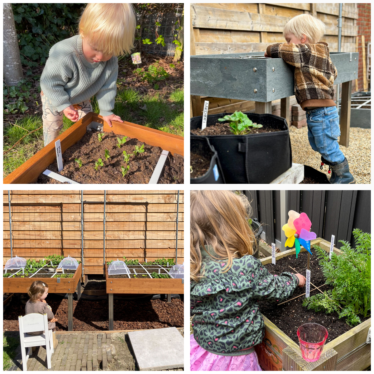 Kids find little plants super exciting to see