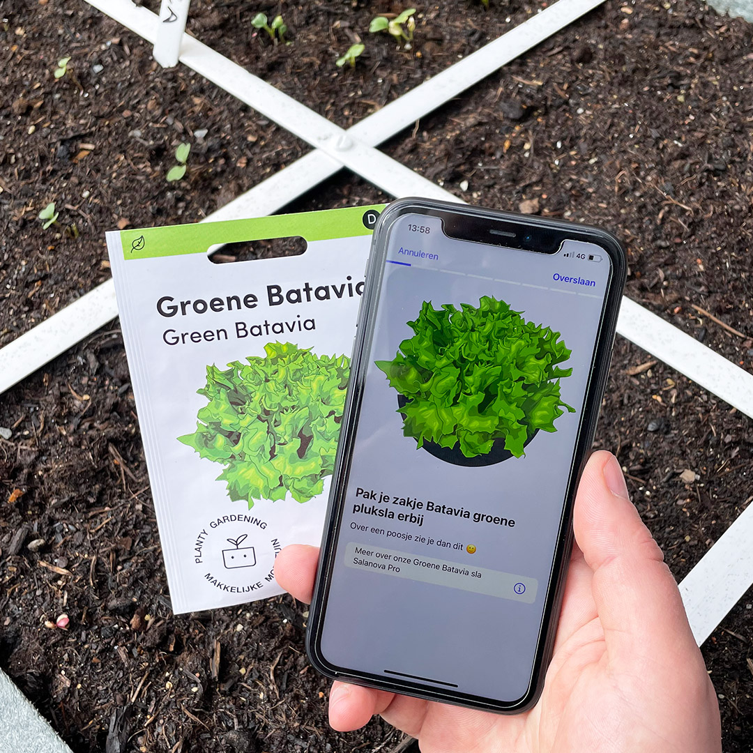 Al onze Salanova soorten staan in de Makkelijke Moestuin app