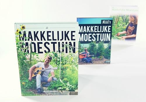 Mijn drie boeken over de Makkelijke Moestuin: v.l.n.r. uit 2015, 2013 en 2011