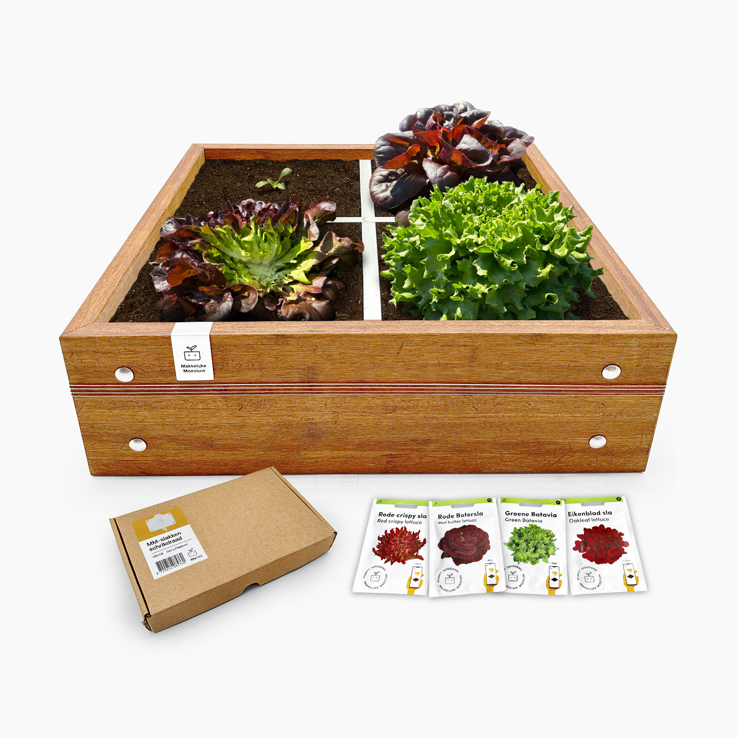 Actie-pakket MM-bamboo moestuinbak met Salanova's