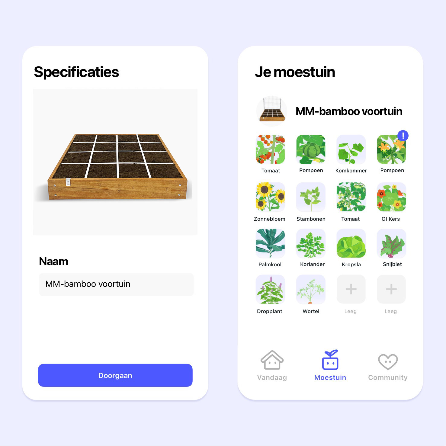 Met de MM-app zaai je alle groentes op de juiste plek