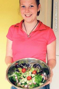 Miranda, trots op eigen oogst!