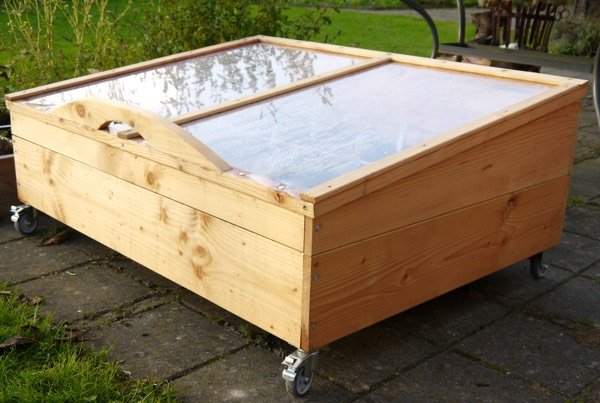 Moestuinbak met opzetframe en deksel