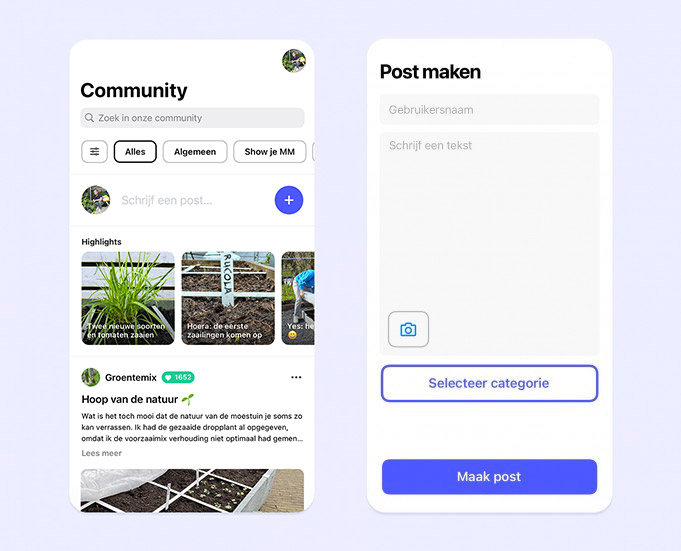 Create a post in the community app