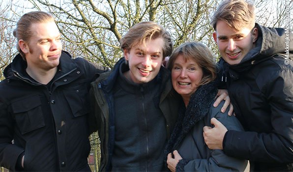 Robbin, Arjen, Saskia en Jelle