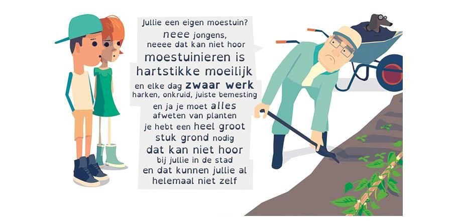 Illustratie in het Makkelijke Moestuinboek voor kinderen