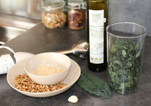 Pesto van palmkool