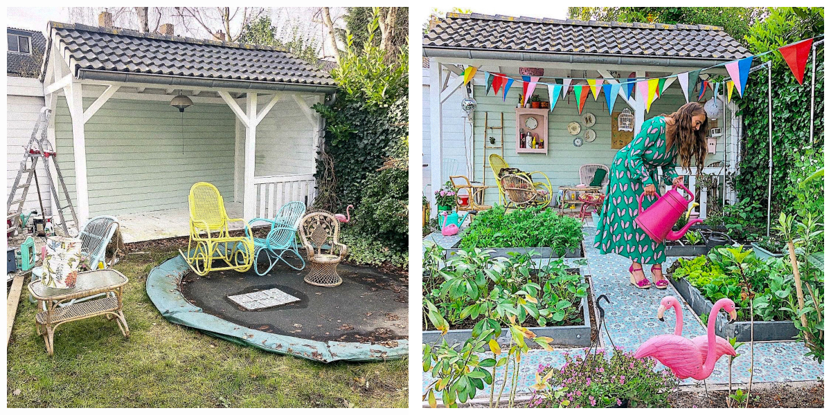 Makkelijke Moestuin hero-moestuinbakken van recycled plastic in de kleurige tuin van RODEKERS