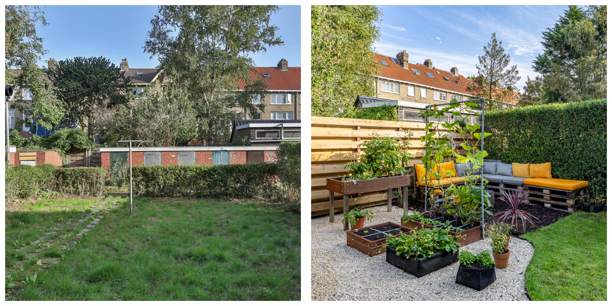 Makkelijke Moestuin hero's van bamboe, een MM-airbak en een MM-mini
