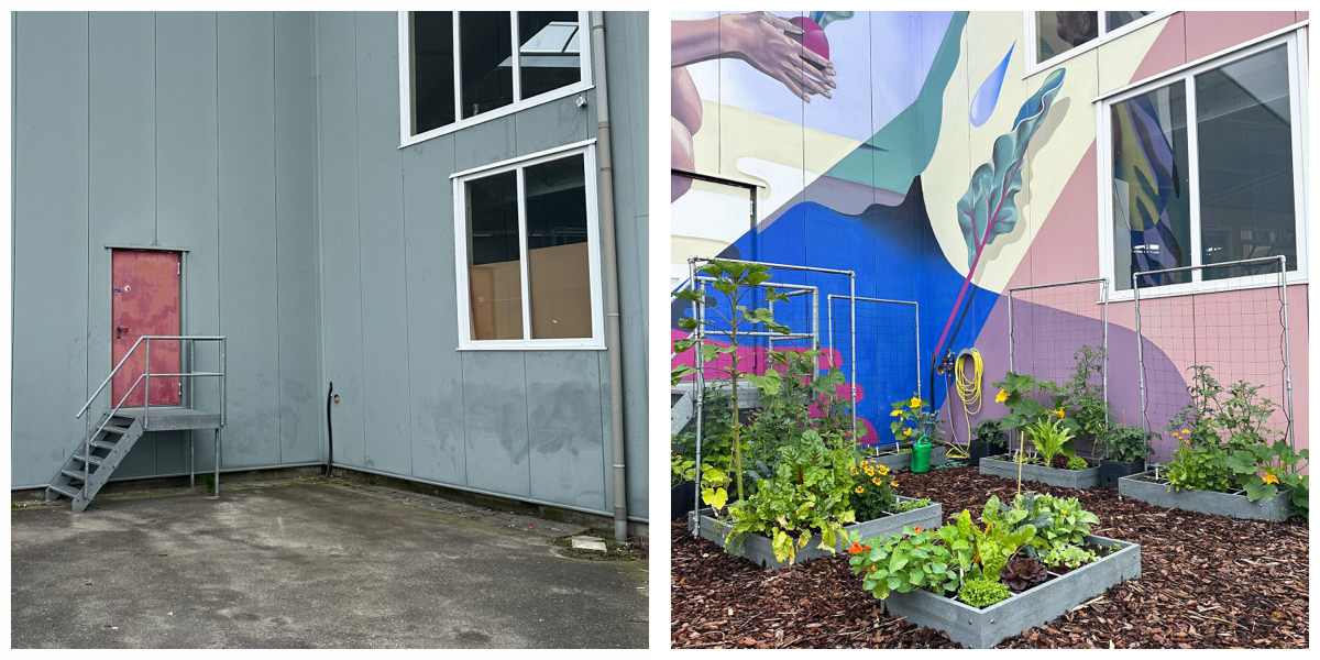 Makkelijke Moestuin test- en lunchtuin bij de loods in Aduard