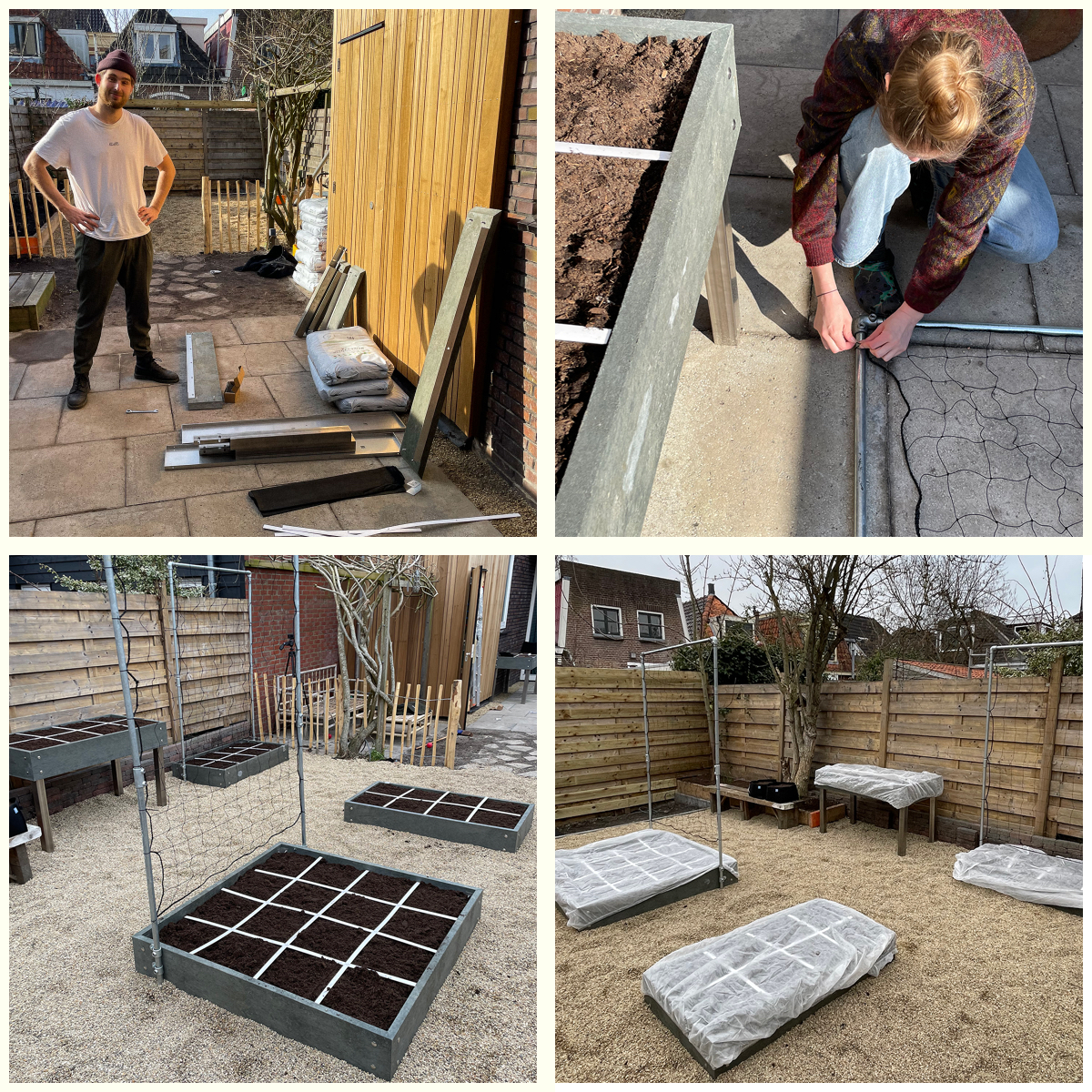 Het in elkaar zetten en plaatsen van Makkelijke Moestuin bakken kost niet zoveel tijd.