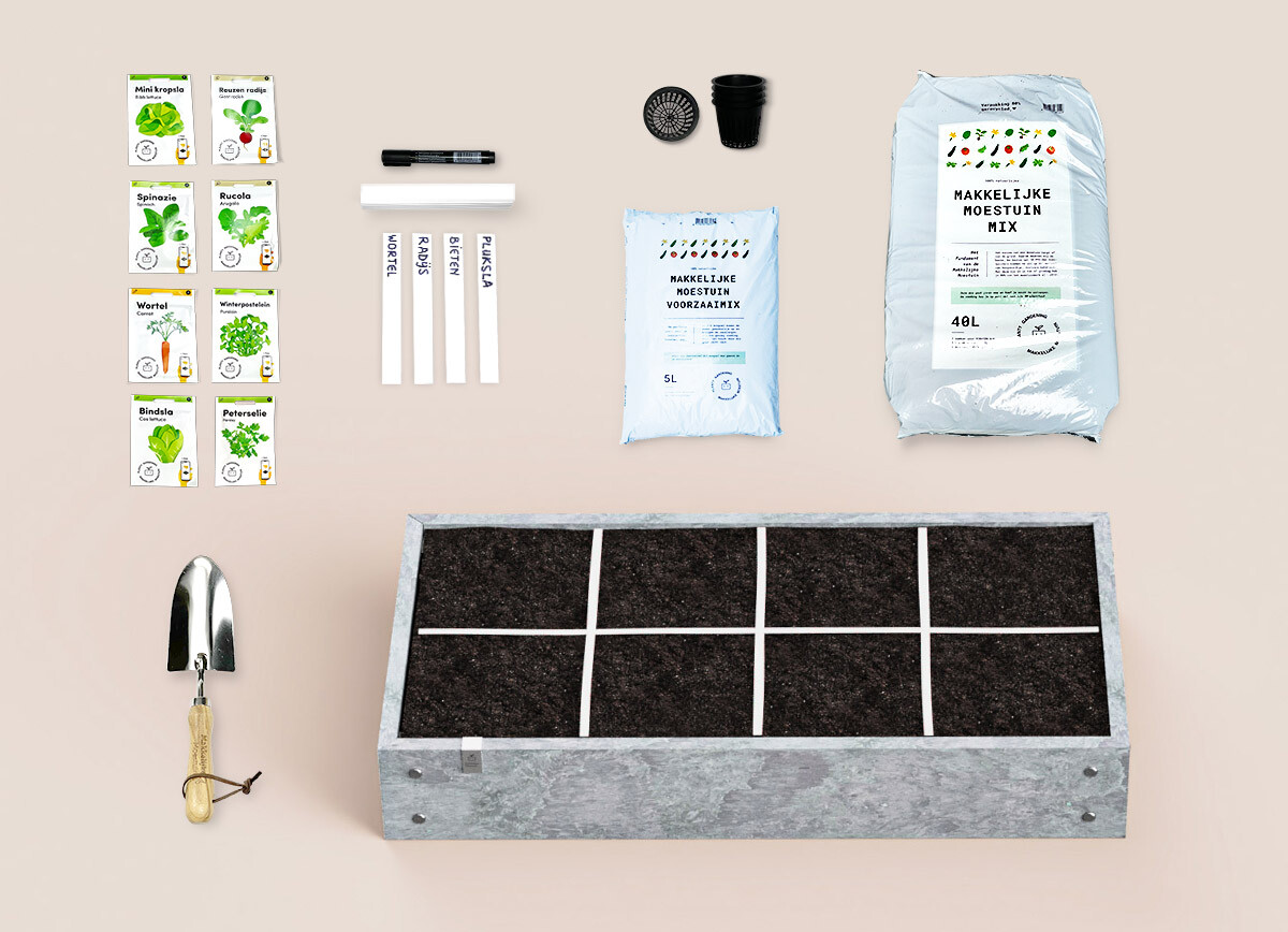 Middelgroot startpakket van de Makkelijke Moestuin