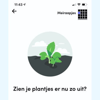 De app houdt geen rekening met het weer
