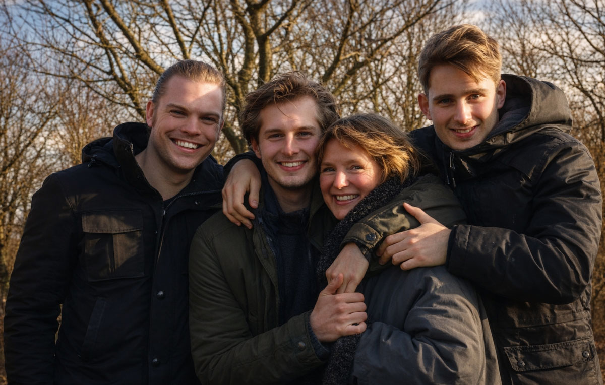 Team Makkelijke Moestuin 2017: Robbin, Arjen, Saskia en ik.