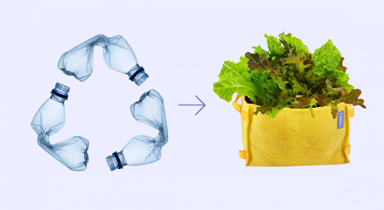 MM-Mini grow bag made from recycled plastic bottles