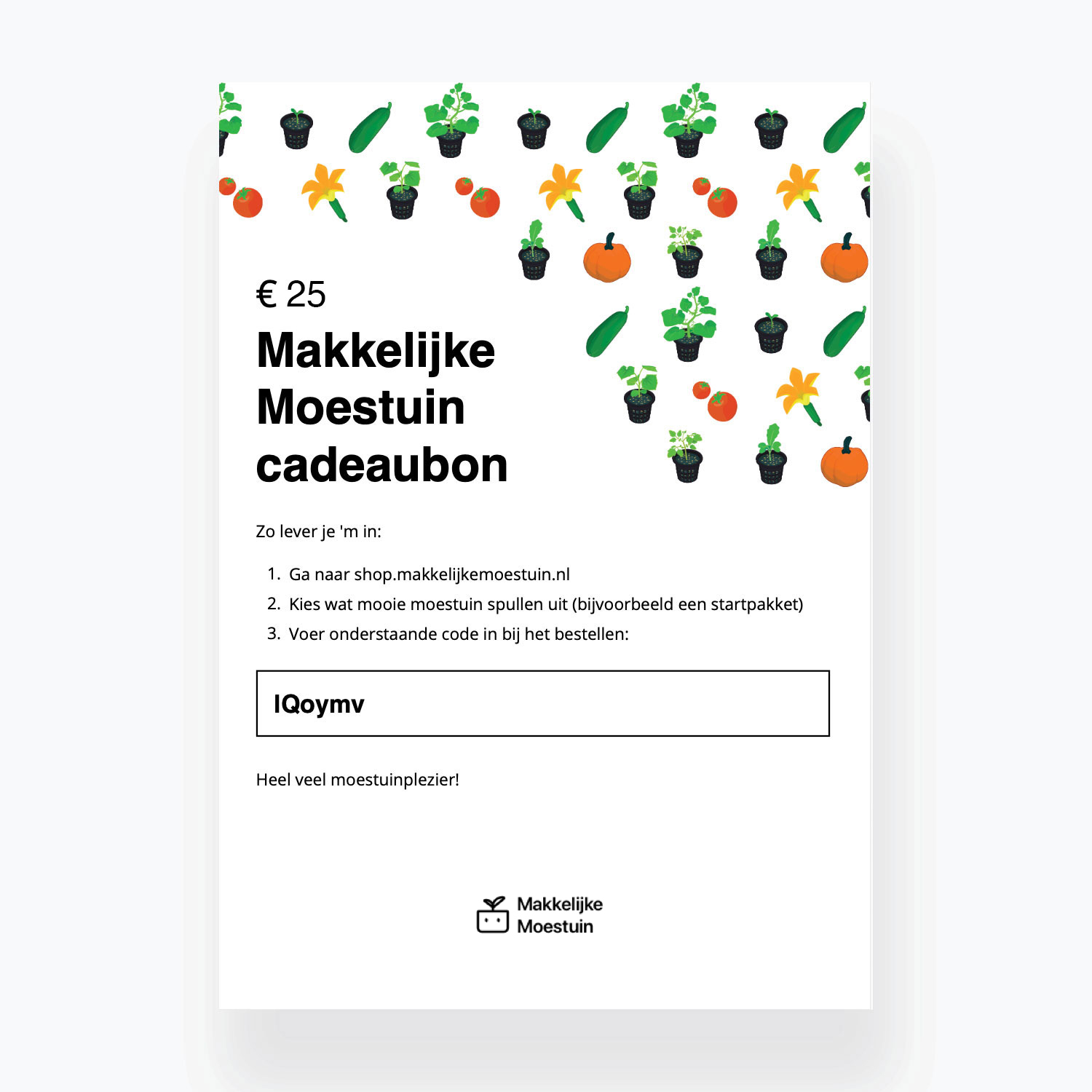 Cadeaubon 25 euro