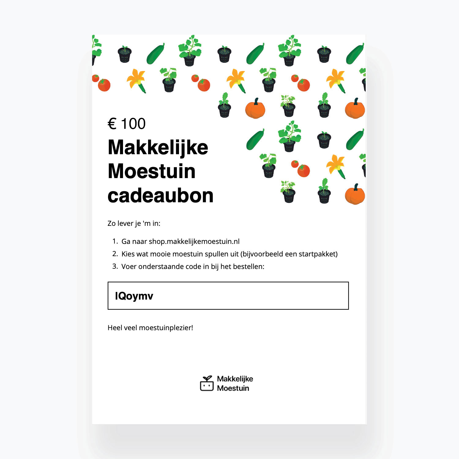 Cadeaubon 100 euro