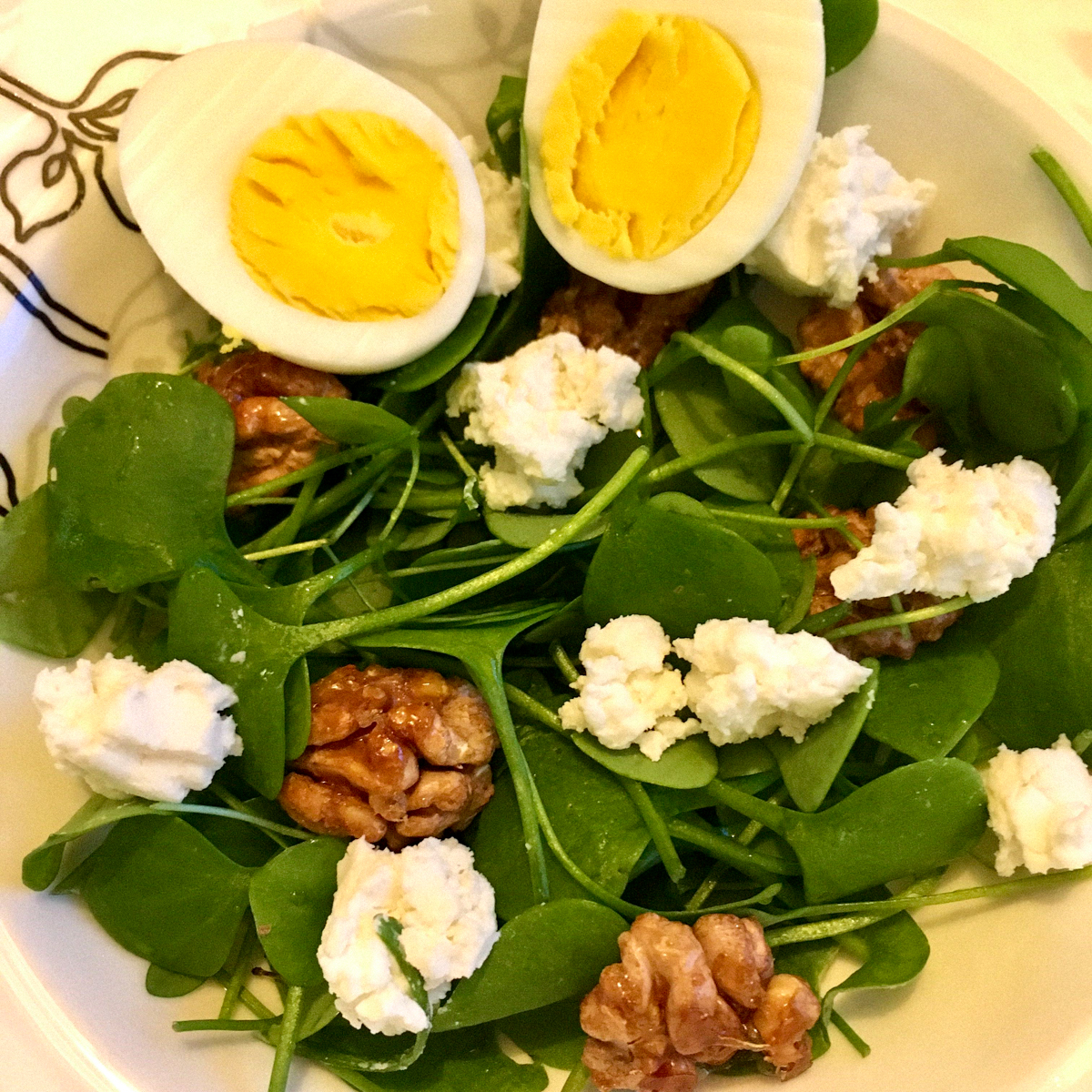 Salade van winterpostelein uit de Makkelijke Moestuin