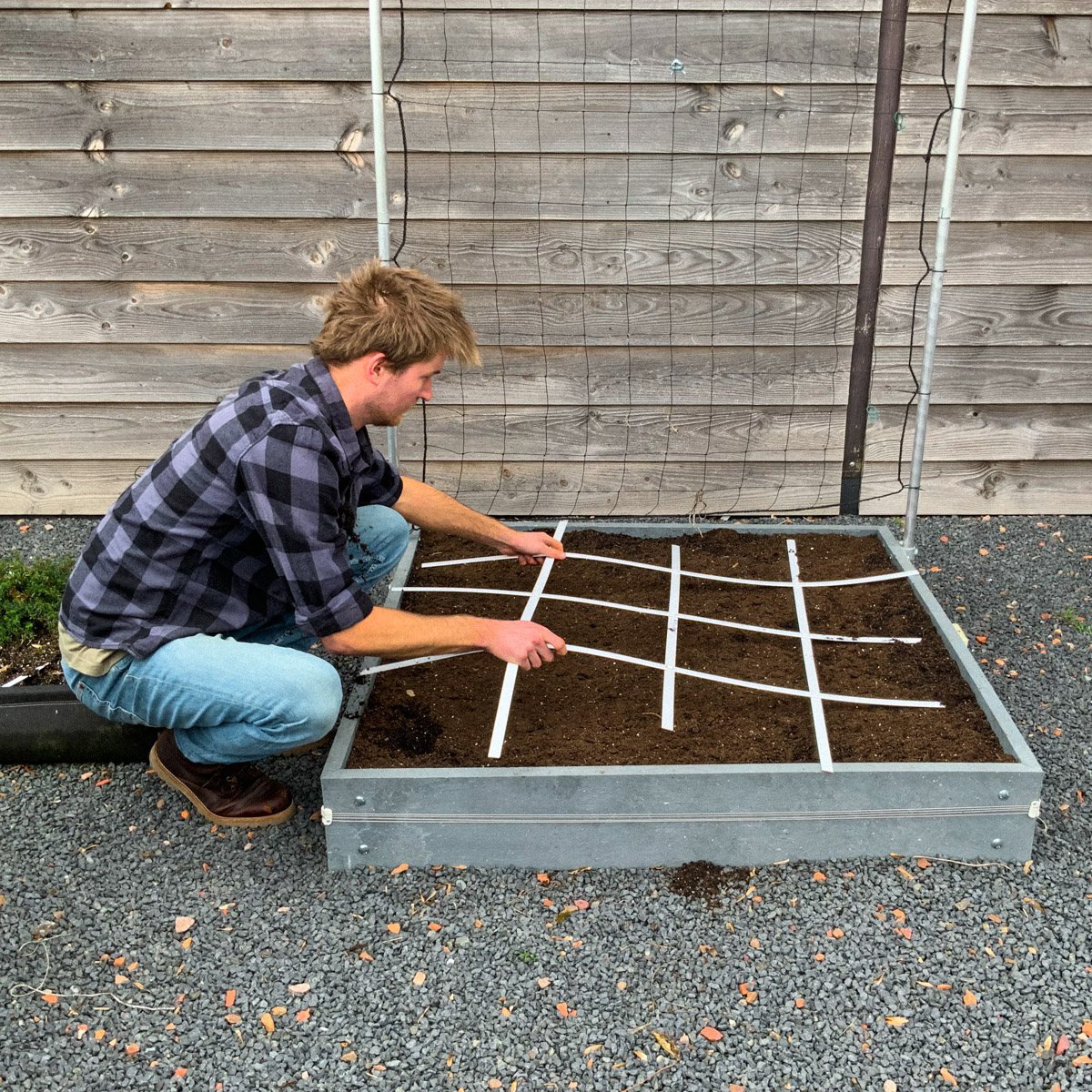 Zonder duidelijk raster is je moestuinbak nog niet klaar