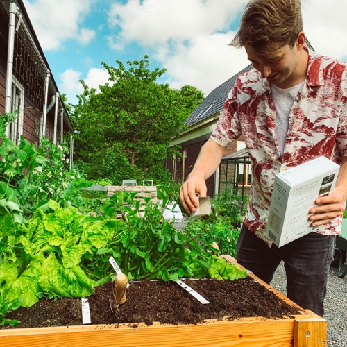 After you've completely harvested your vegetables from a patch, add some fresh nutrients