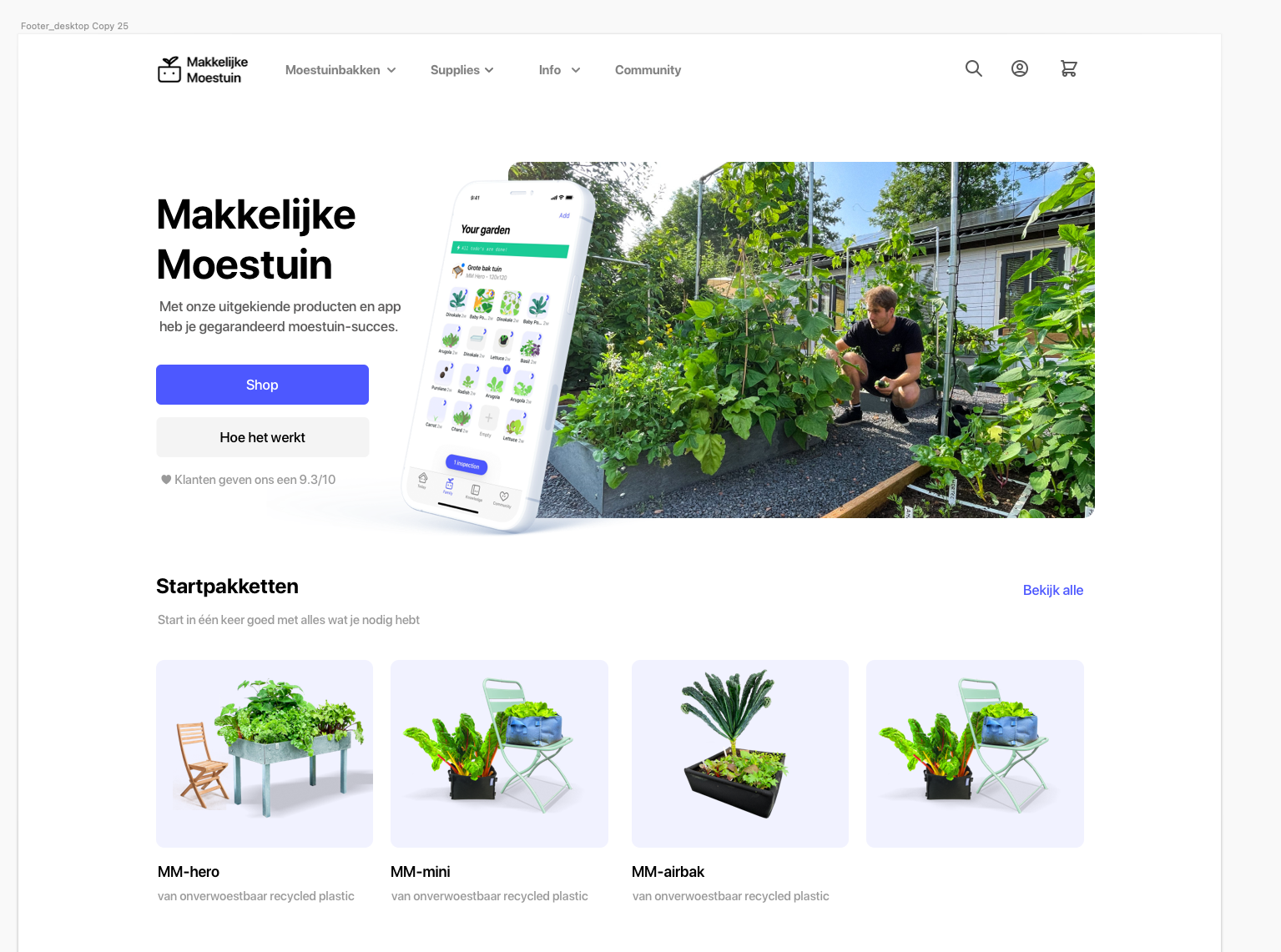 Ontwerp design Makkelijke Moestuin site