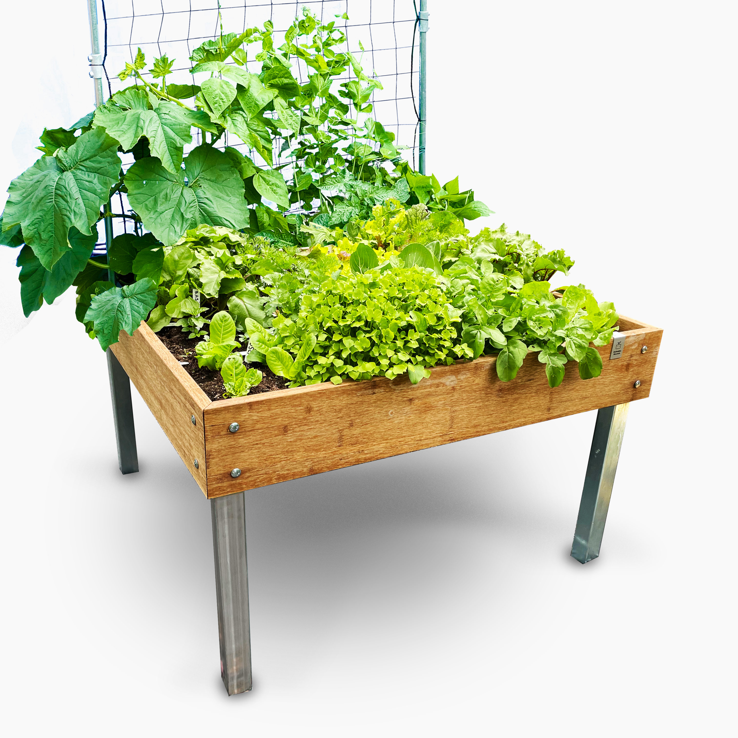Makkelijke Moestuin moestuintafel van bamboe