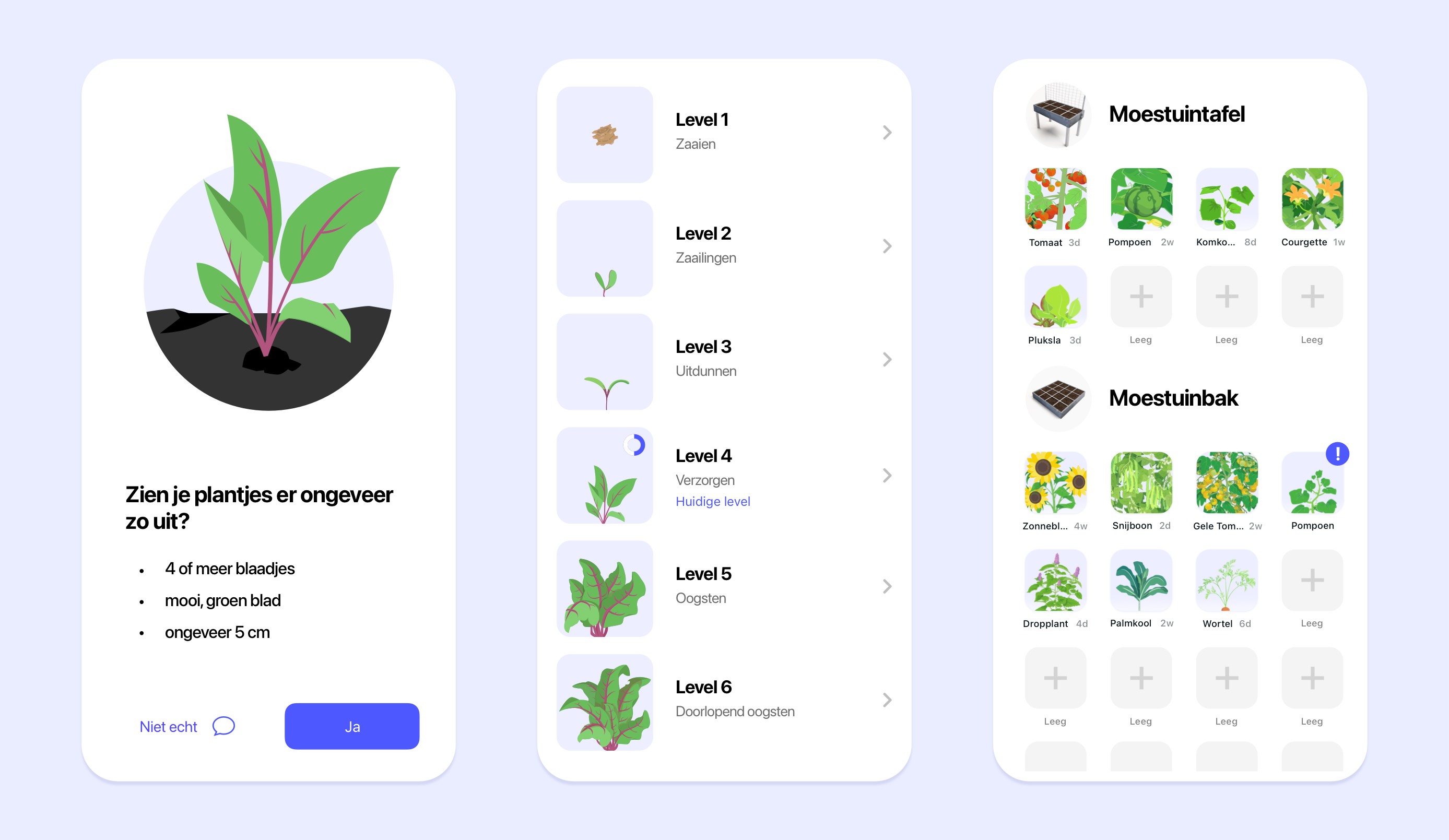 Makkelijke Moestuin app geeft stap voor stap advies
