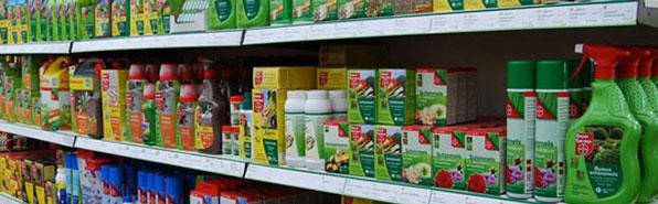 Schadelijke bestrijdingsmiddelen van Bayer en Pokon