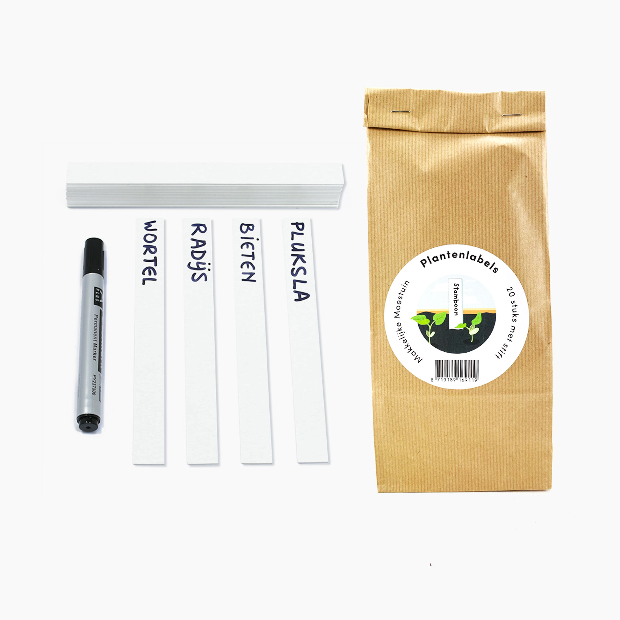 MM-plantenlabels met stift