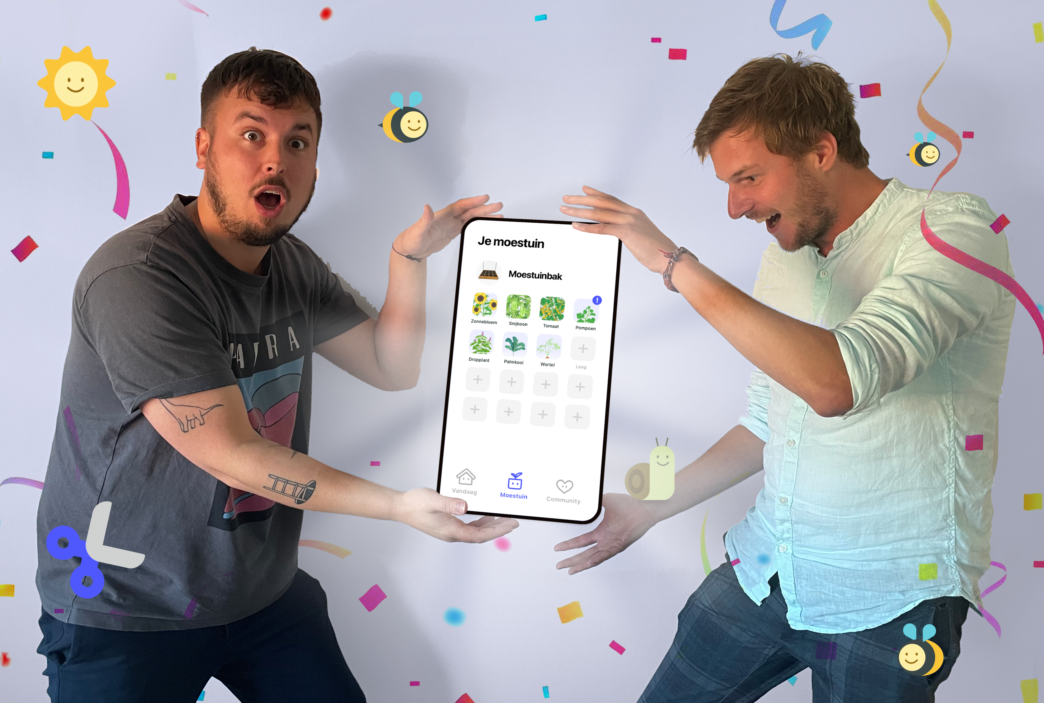 Jelmer en Johan: supertrots op de nieuwe Makkelijke Moestuin app
