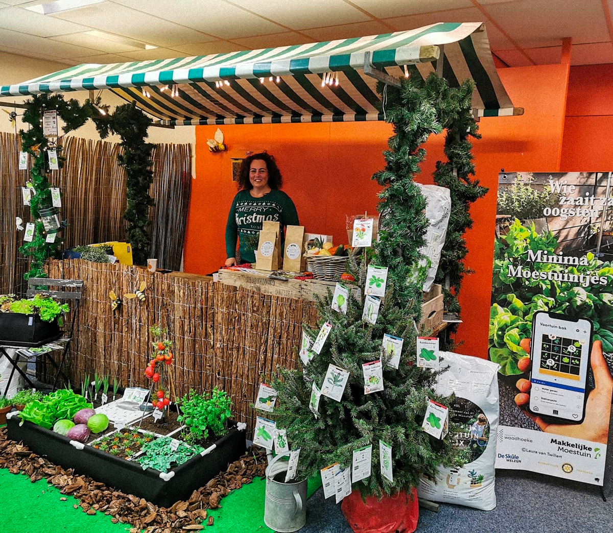 Kerststand van Minima Moestuintjes om bekendheid te krijgen