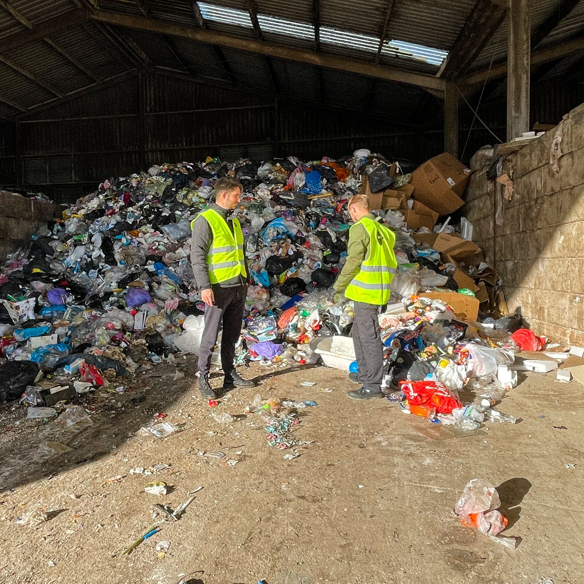 Just some of the plastic waste in the town of Almere that's not recyclable