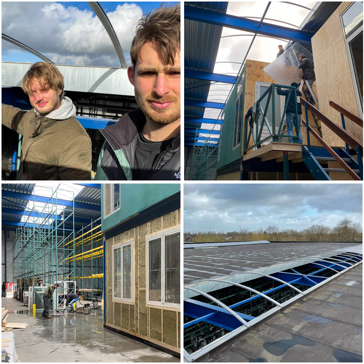 Stormschade storm Eunice aan loods Makkelijke Moestuin